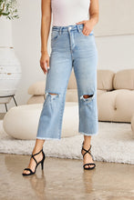 Load image into Gallery viewer, RFM Full Size Tummy Control High Waist Raw Hem Distressed Jeans
