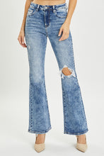 Load image into Gallery viewer, RISEN Full Size High Rise Distressed Flare Jeans
