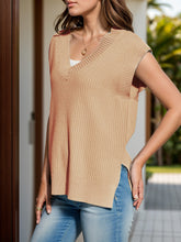 Load image into Gallery viewer, V-Neck Cap Sleeve Knit Vest
