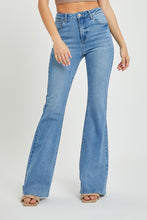 Load image into Gallery viewer, RISEN Full Size High Rise Raw Cut Hem Bootcut Jeans
