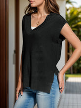 Load image into Gallery viewer, V-Neck Cap Sleeve Knit Vest
