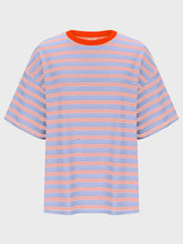 Load image into Gallery viewer, Striped Round Neck Half Sleeve T-Shirt
