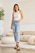 Load image into Gallery viewer, RFM Full Size Tummy Control High Waist Raw Hem Distressed Jeans
