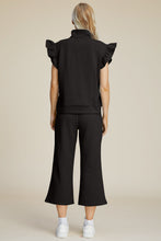 Load image into Gallery viewer, Double Take Full Size Texture Ruffle Short Sleeve Top and Wide Leg Pants Set
