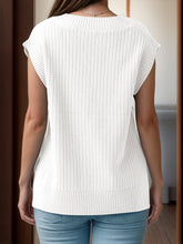 Load image into Gallery viewer, V-Neck Cap Sleeve Knit Vest
