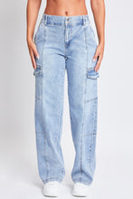 Load image into Gallery viewer, YMI Jeanswear High-Rise Straight Cargo Jeans
