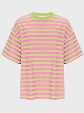 Load image into Gallery viewer, Striped Round Neck Half Sleeve T-Shirt
