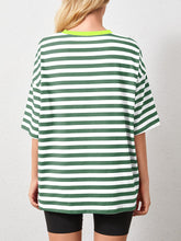 Load image into Gallery viewer, Striped Round Neck Half Sleeve T-Shirt
