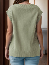 Load image into Gallery viewer, V-Neck Cap Sleeve Knit Vest
