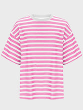 Load image into Gallery viewer, Striped Round Neck Half Sleeve T-Shirt
