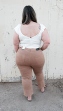 Load image into Gallery viewer, Sabrina Cropped Camel Hustle N Holla Jeans
