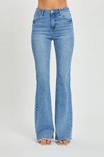 Load image into Gallery viewer, RISEN Full Size High Rise Raw Cut Hem Bootcut Jeans
