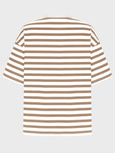 Load image into Gallery viewer, Striped Round Neck Half Sleeve T-Shirt
