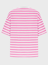 Load image into Gallery viewer, Striped Round Neck Half Sleeve T-Shirt
