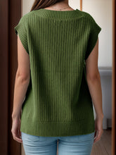 Load image into Gallery viewer, V-Neck Cap Sleeve Knit Vest
