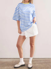 Load image into Gallery viewer, Striped Round Neck Half Sleeve T-Shirt
