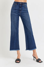 Load image into Gallery viewer, RISEN Full Size Raw Hem Cropped Wide Leg Jeans
