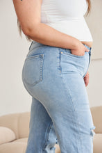 Load image into Gallery viewer, RFM Full Size Tummy Control High Waist Raw Hem Distressed Jeans
