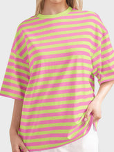 Load image into Gallery viewer, Striped Round Neck Half Sleeve T-Shirt
