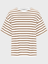 Load image into Gallery viewer, Striped Round Neck Half Sleeve T-Shirt
