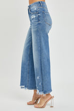 Load image into Gallery viewer, RISEN High Rise Side Slit Raw Hem Cropped Jeans
