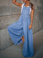 Load image into Gallery viewer, Wide Leg Denim Overalls
