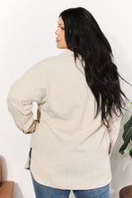 Load image into Gallery viewer, Oversized Corduroy  Button-Down Tunic Shirt with Bust Pocket
