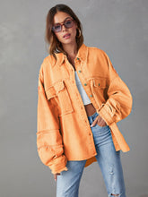 Load image into Gallery viewer, Dropped Shoulder Raw Hem Jacket
