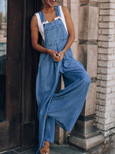 Load image into Gallery viewer, Wide Leg Denim Overalls
