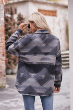 Load image into Gallery viewer, Aztec Dropped Shoulder Shacket with Pockets
