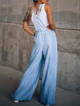 Load image into Gallery viewer, Wide Leg Denim Overalls
