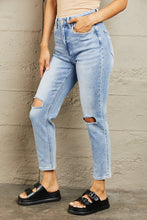 Load image into Gallery viewer, BAYEAS High Waisted Distressed Slim Cropped Jeans
