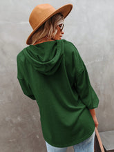 Load image into Gallery viewer, Buttoned Drop Shoulder Hoodie
