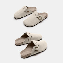 Load image into Gallery viewer, Julia Suede Closed Toe Buckle Slide
