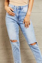 Load image into Gallery viewer, BAYEAS High Waisted Distressed Slim Cropped Jeans
