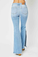 Load image into Gallery viewer, Judy Blue Blaire Mid Rise Raw Hem Slit Flare Jeans
