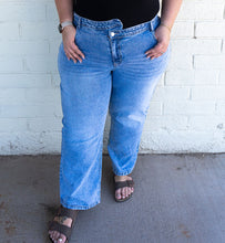 Load image into Gallery viewer, Megan Hustle N Holla Cross Waist Jeans
